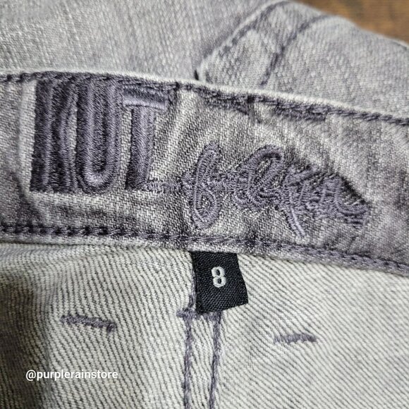 Kut From The Kloth Jeans Size 8 Skinny Mid Rise Gray Wash Stretch Denim - Picture 4 of 13